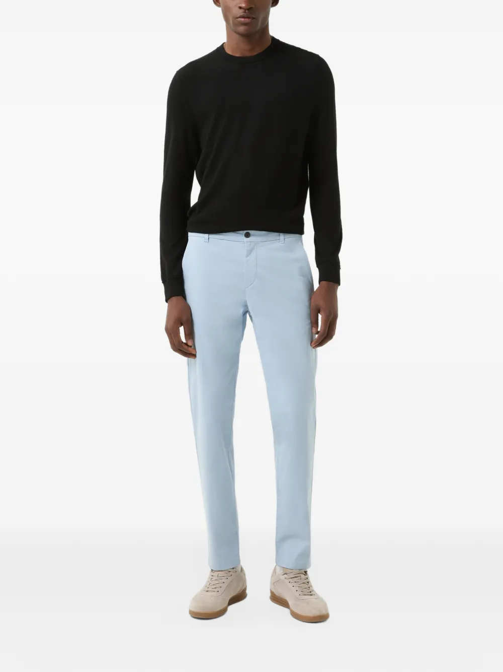 BOGNER Riley cotton-satin chinos Blauw