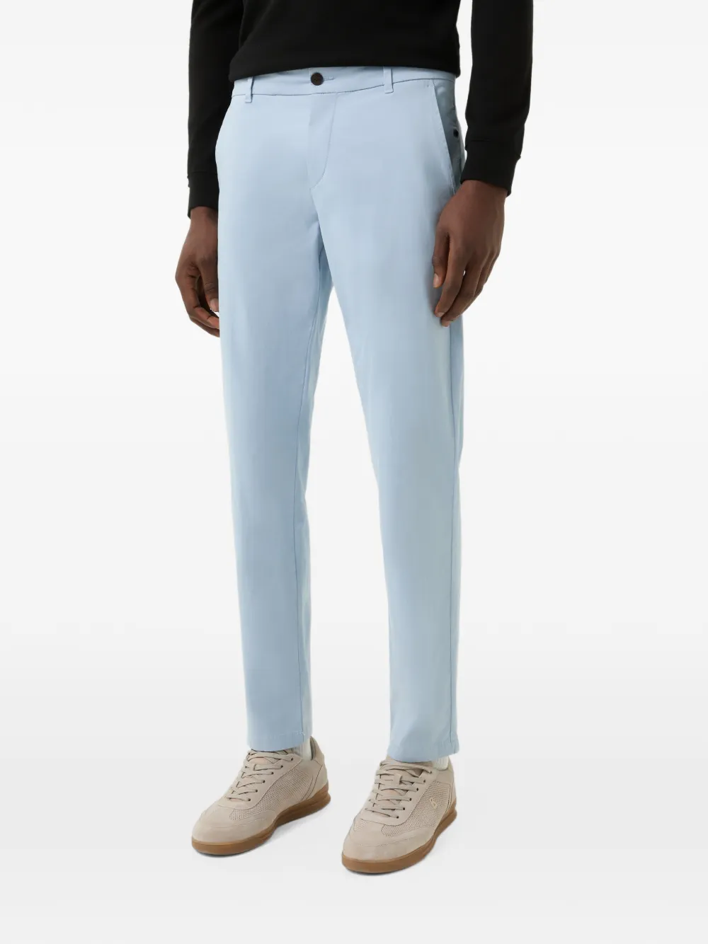 BOGNER Riley cotton-satin chinos Blauw