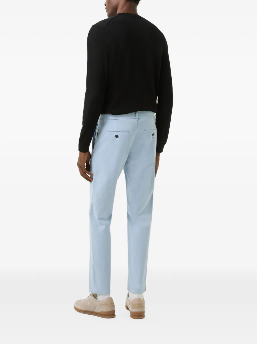 BOGNER Riley cotton-satin chinos Blauw