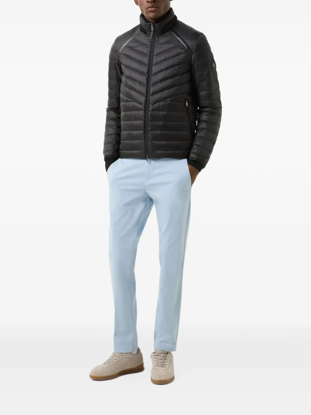 BOGNER Riley cotton-satin chinos Blauw