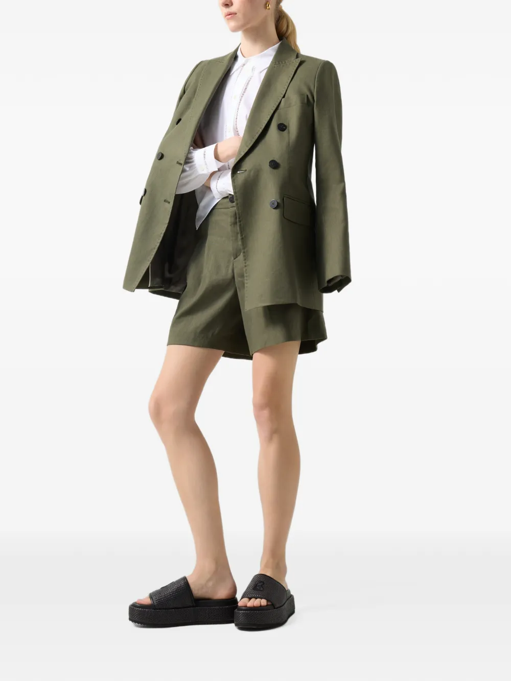 BOGNER Hanny pleated shorts Groen