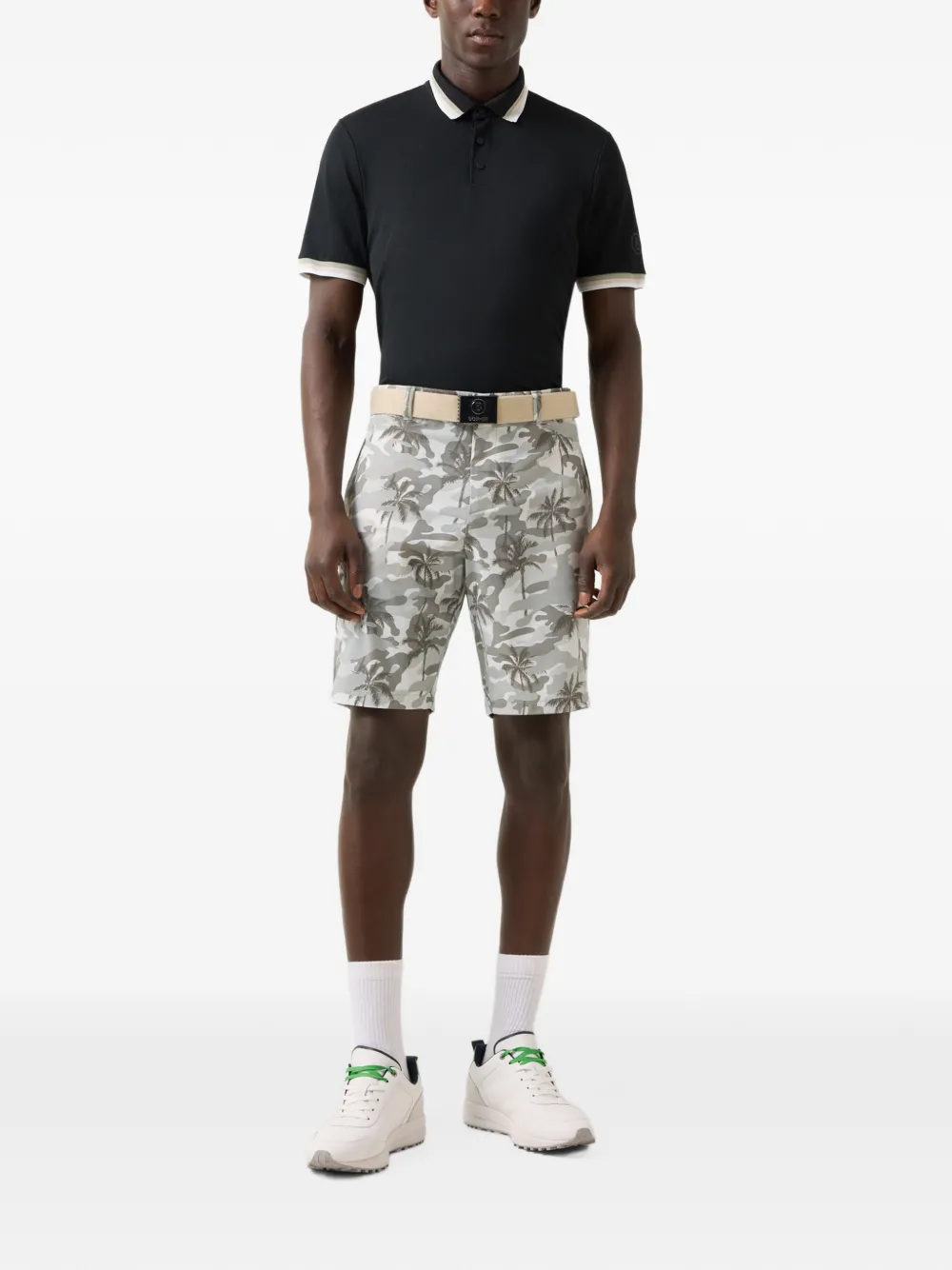 BOGNER Lanzo camouflage-print palm-tree bermuda shorts Groen
