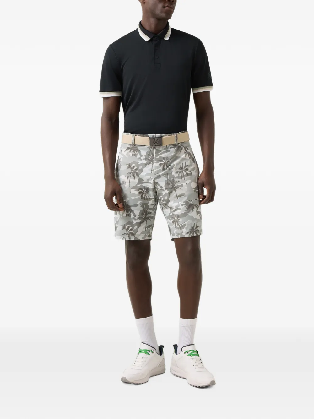 BOGNER Lanzo camouflage-print palm-tree bermuda shorts Groen