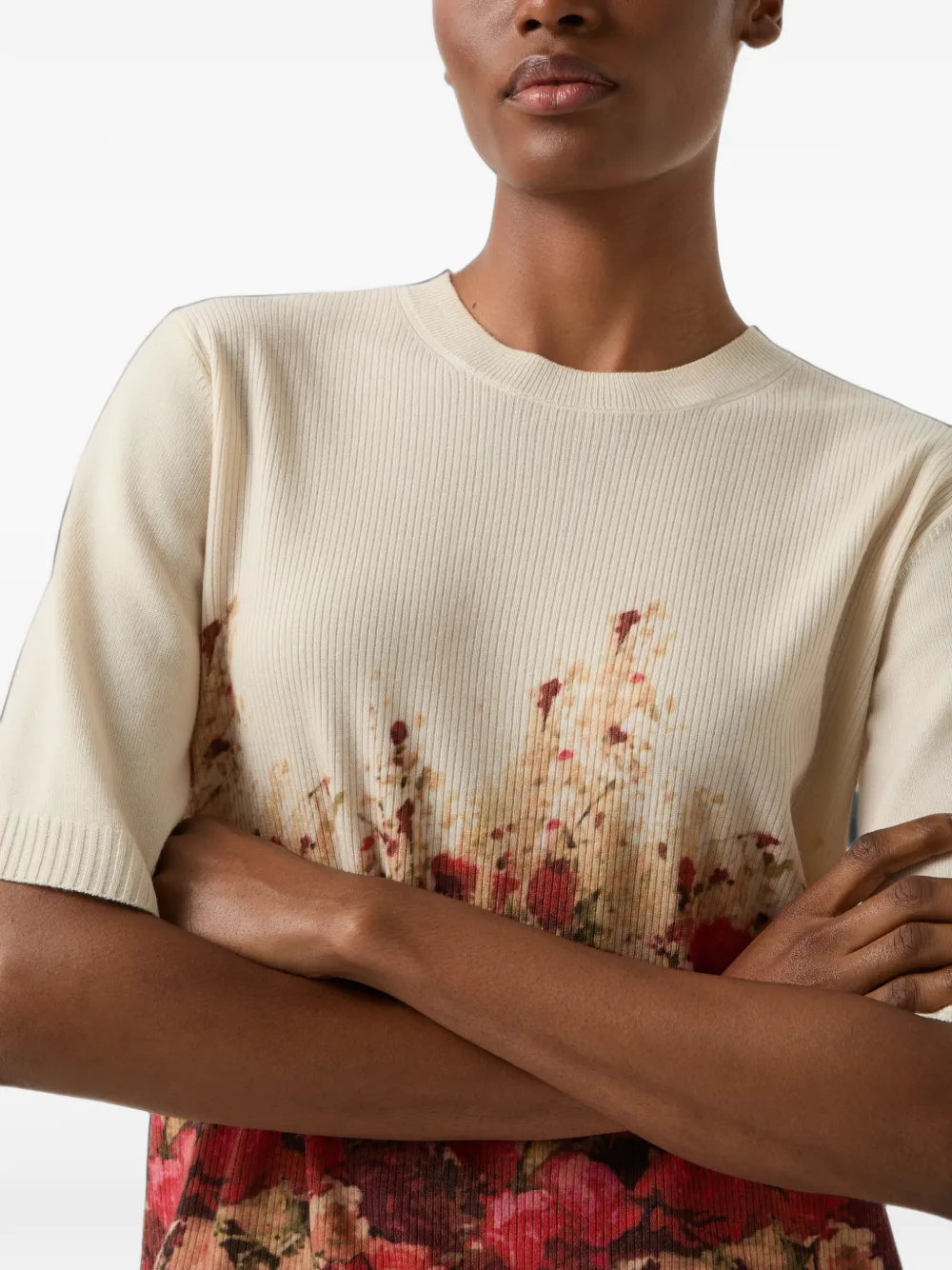 BOGNER Helly floral-print T-shirt Beige