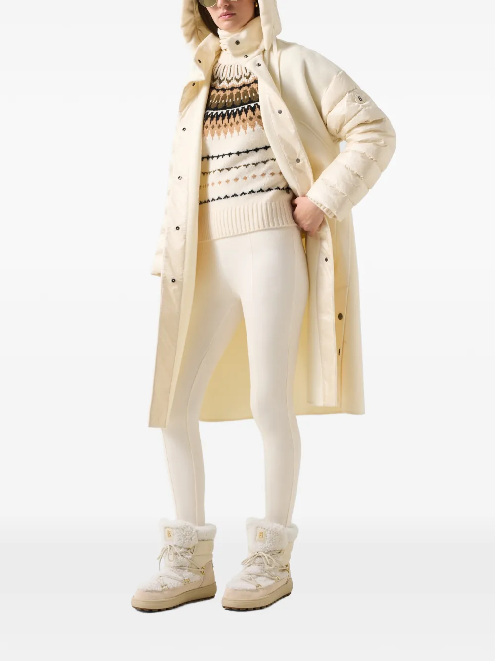 BOGNER Trisha quilted-sleeve coat Beige