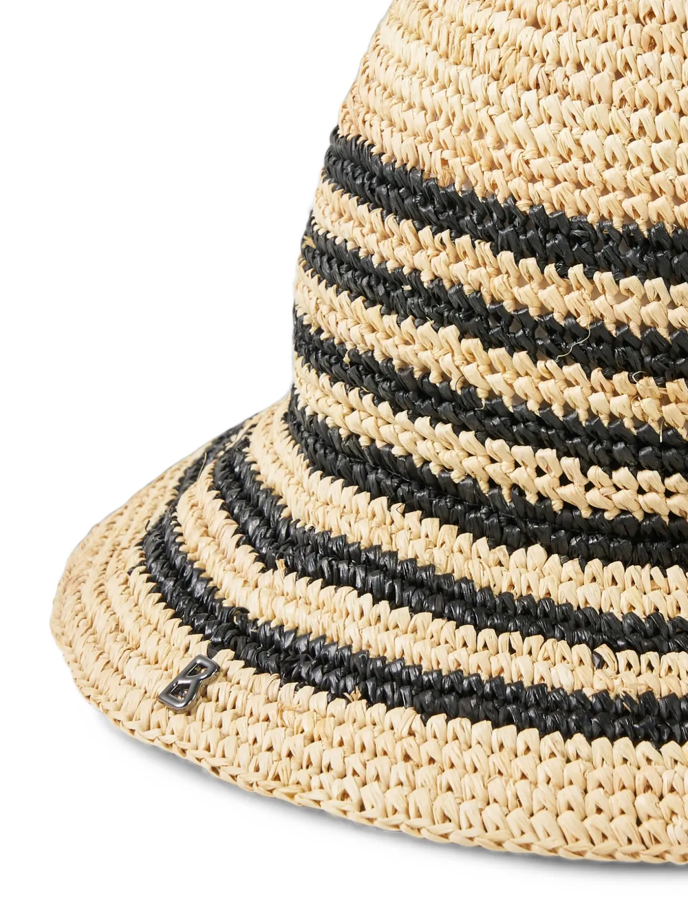 BOGNER Momo striped-raffia hat Beige