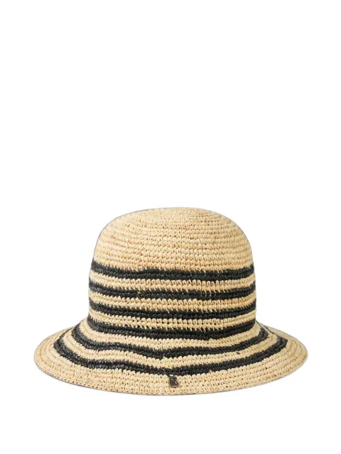 BOGNER Momo striped-raffia hat
