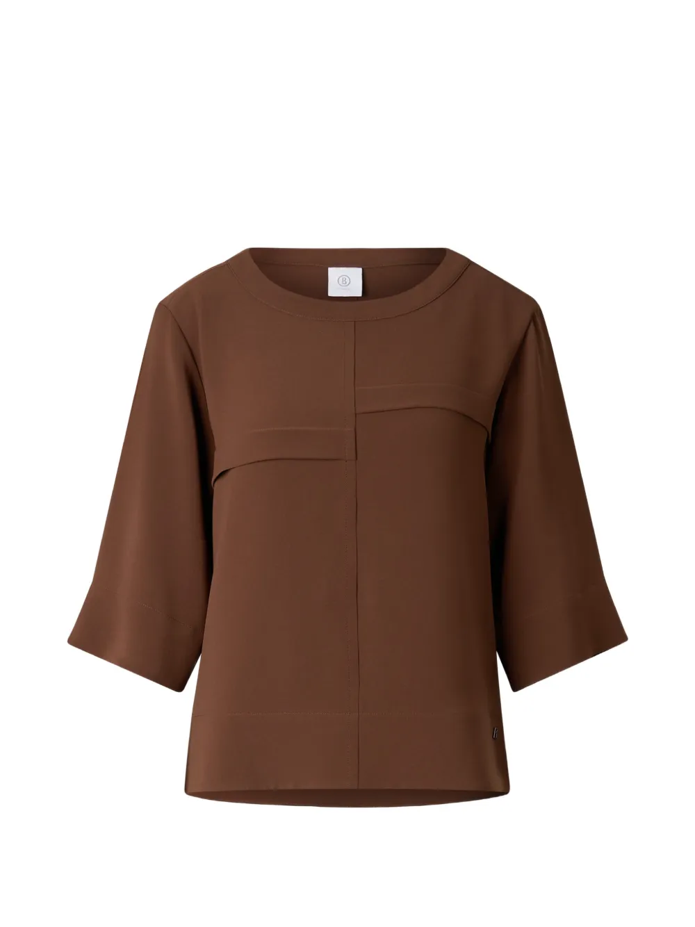 BOGNER Enrica draped-crepe blouse Bruin