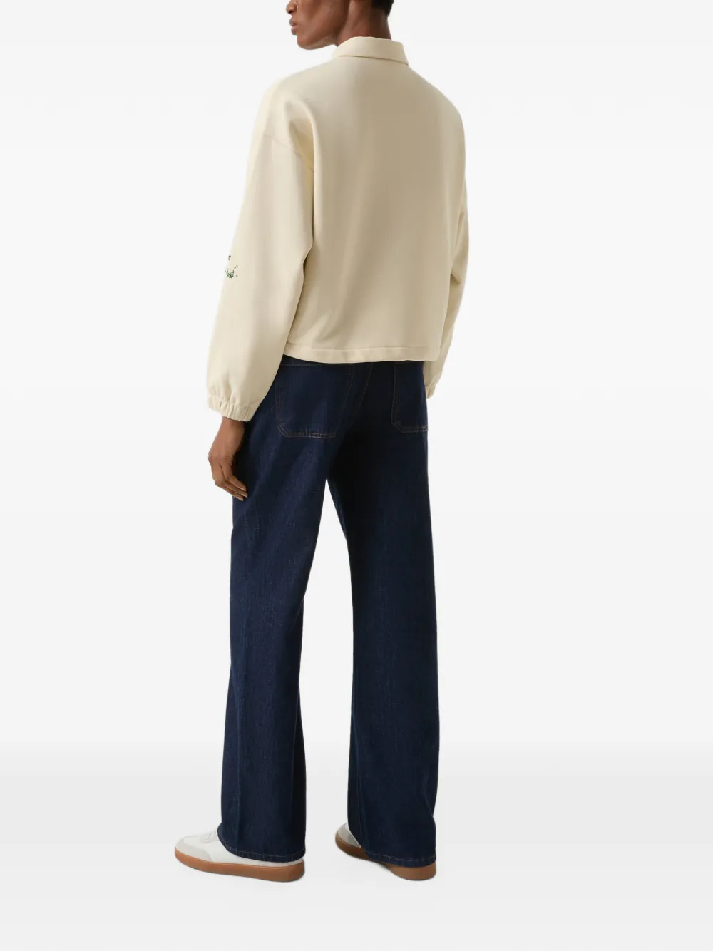 BOGNER Bijou floral-embellished polo top Beige
