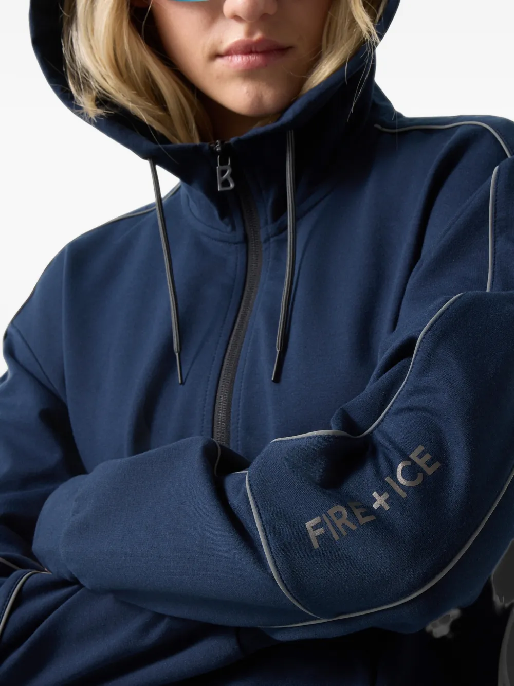 BOGNER FIRE+ICE Enia reflective-piping jacket Blauw