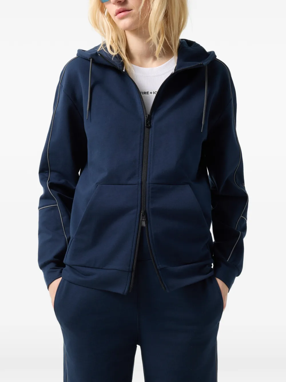 BOGNER FIRE+ICE Enia reflective-piping jacket Blauw