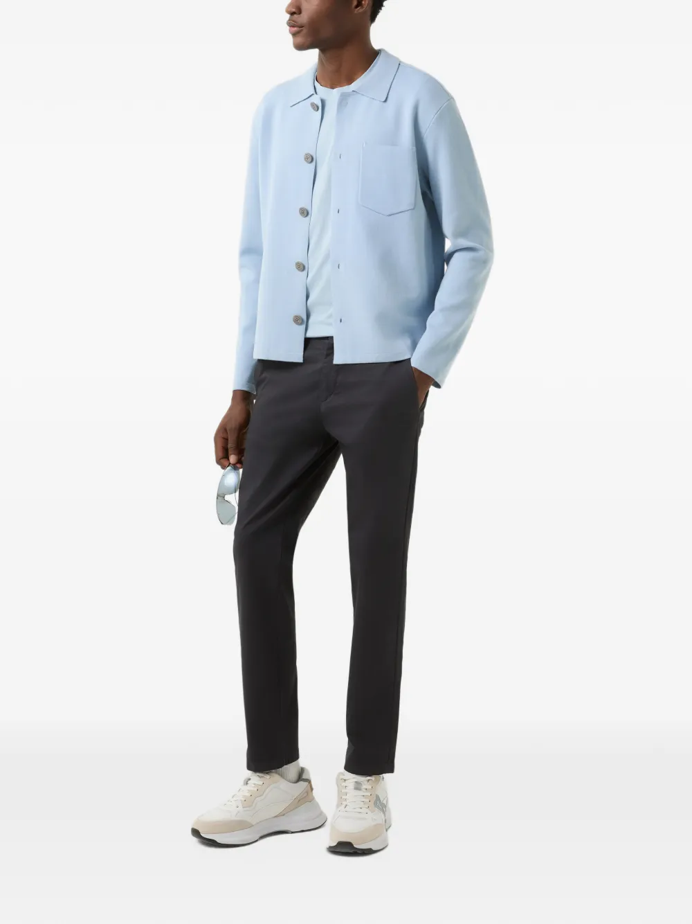 BOGNER Riley cotton-satin chinos Grijs