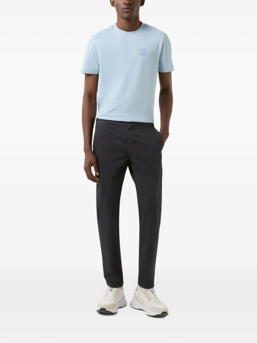 BOGNER Riley cotton-satin chinos Grijs