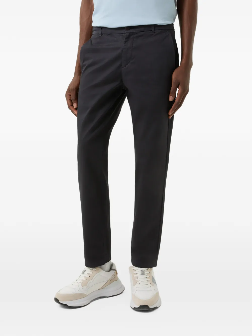 BOGNER Riley cotton-satin chinos Grijs
