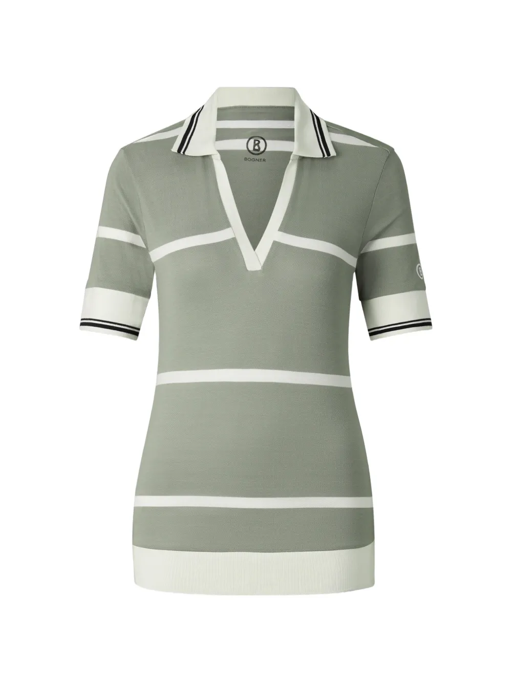 BOGNER Gestreiftes Jessi Poloshirt aus Piqué - Grün