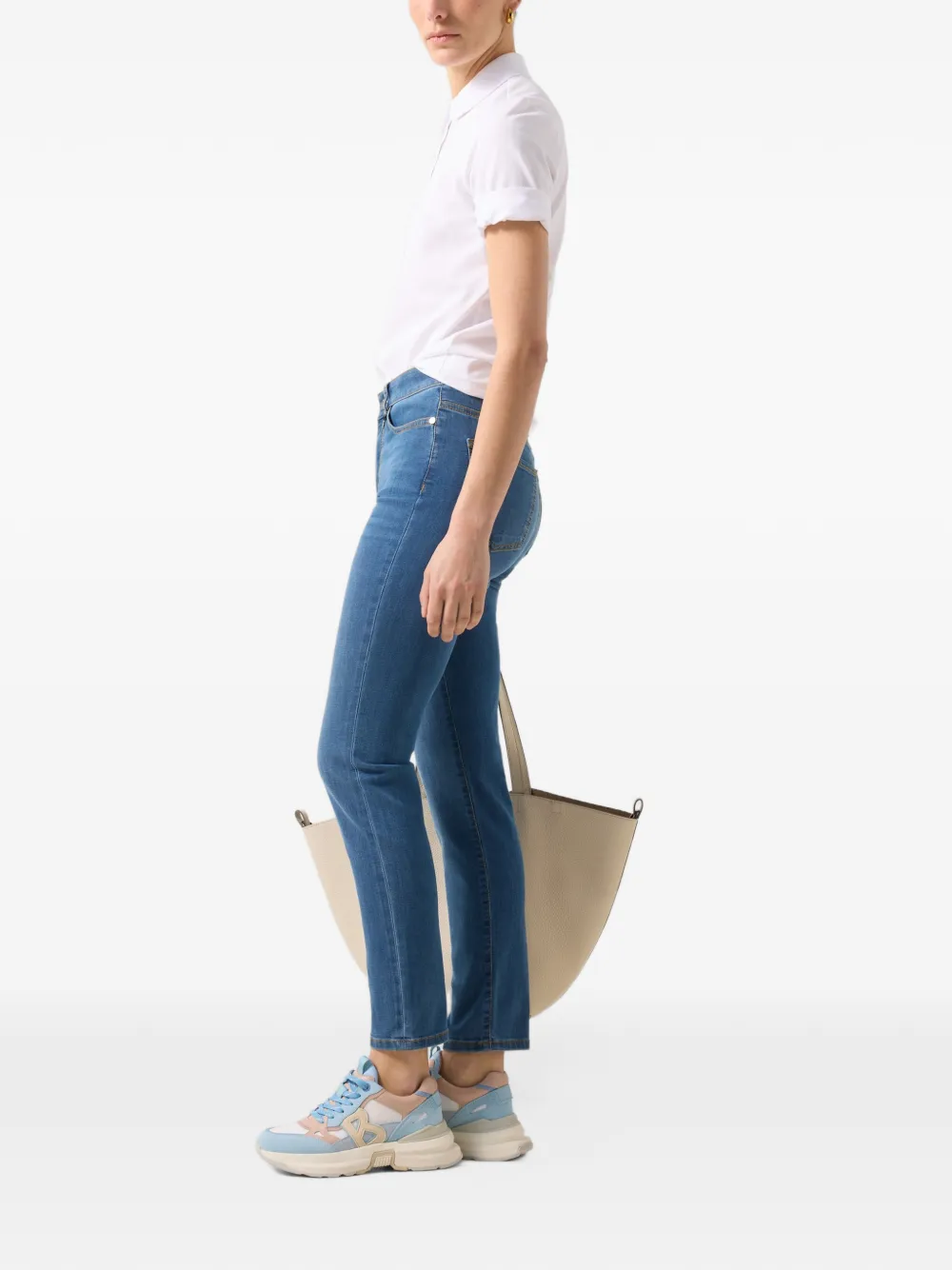 BOGNER Julie 7 8 slim-fit jeans Blauw