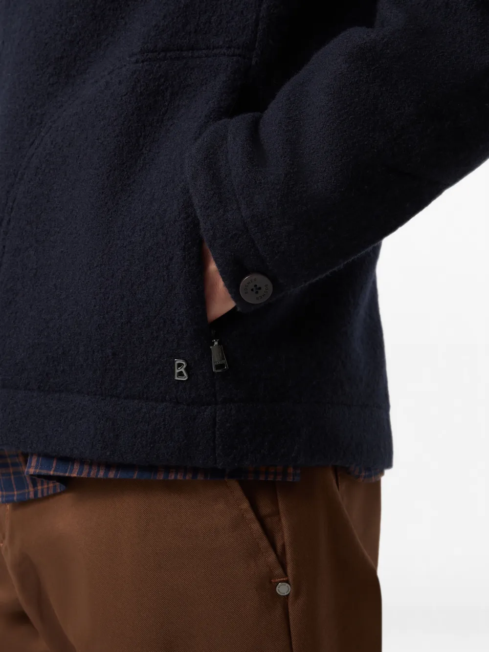 BOGNER Blanco wool overshirt Blauw