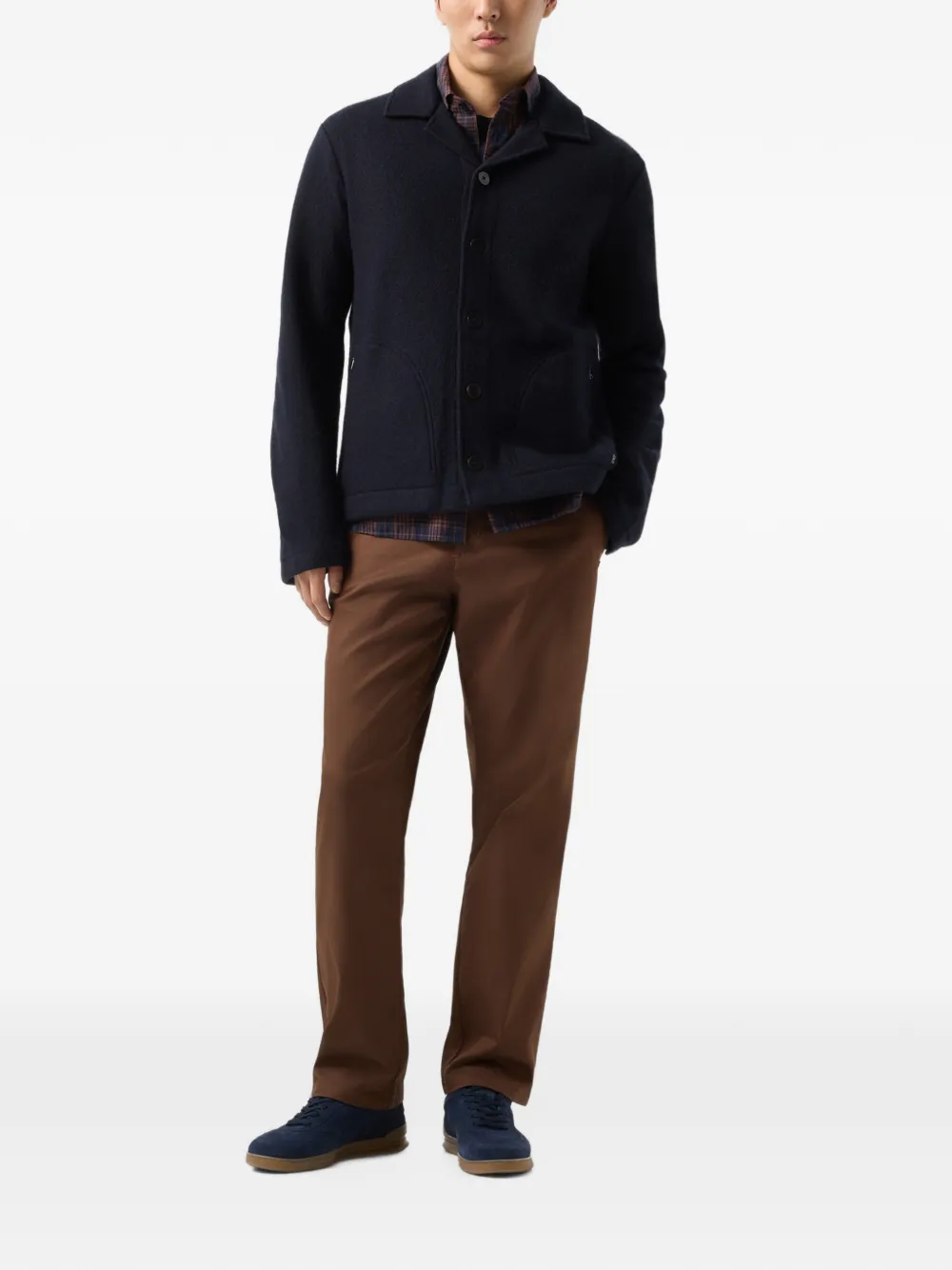 BOGNER Blanco wool overshirt Blauw
