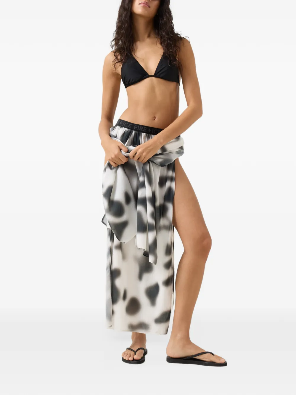 BOGNER FIRE+ICE Nadea camouflage-print midi skirt Wit