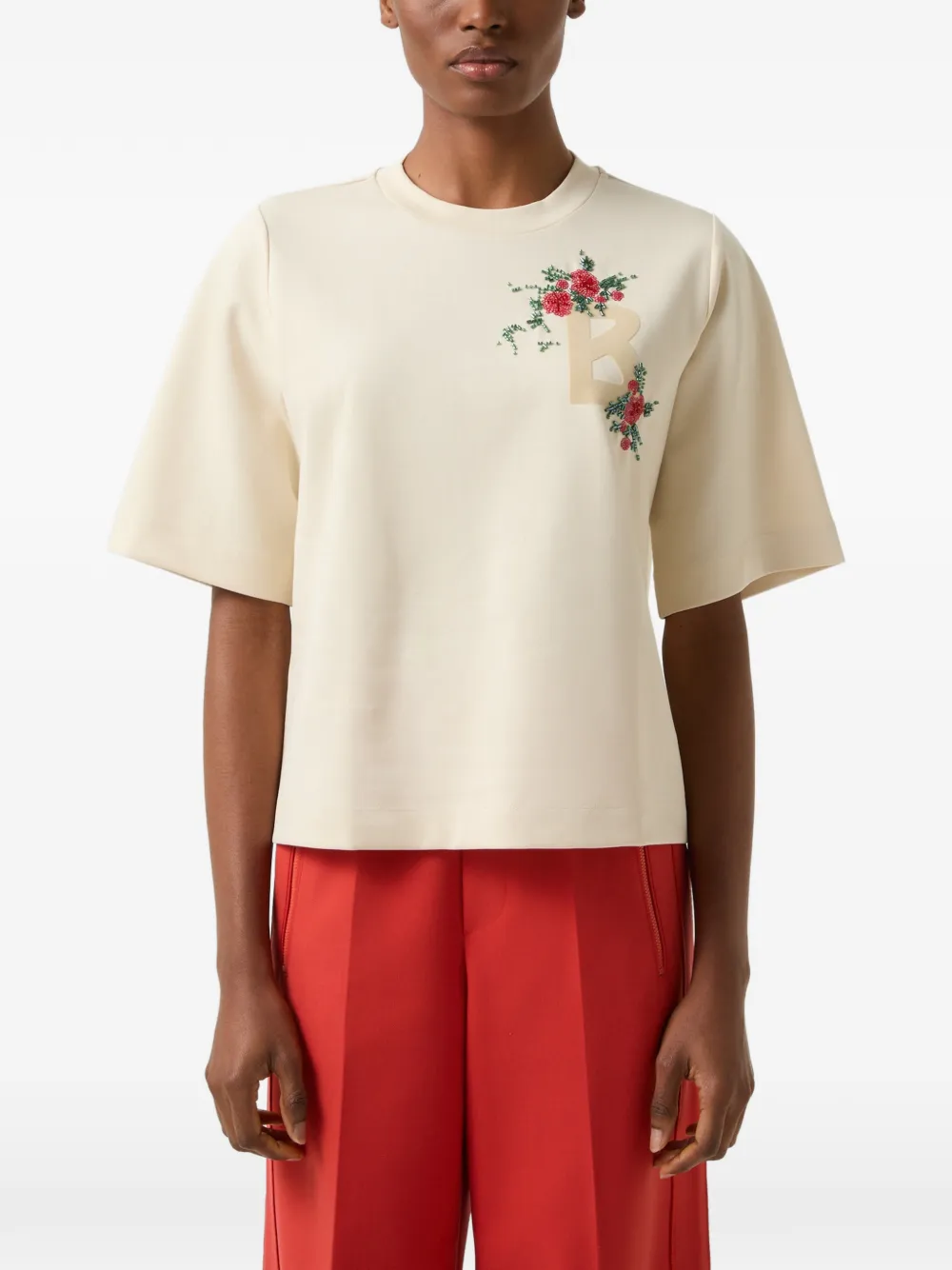 BOGNER Dorothy bead-embellished T-shirt Beige