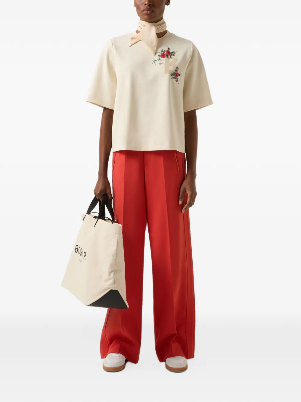 BOGNER Dorothy bead-embellished T-shirt Beige