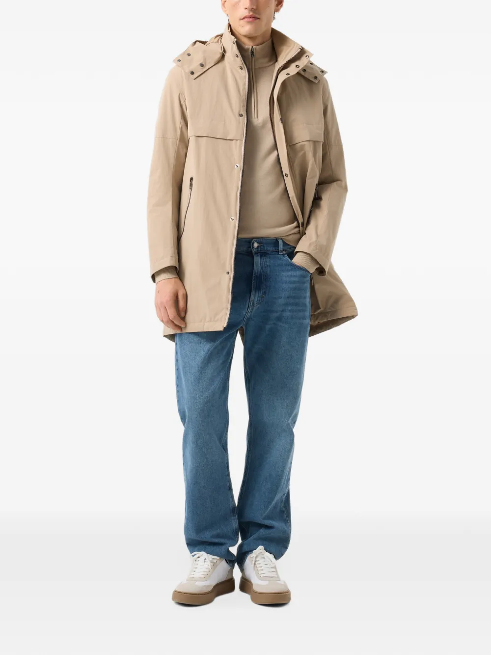 BOGNER Ouri zip-neck sweater Beige