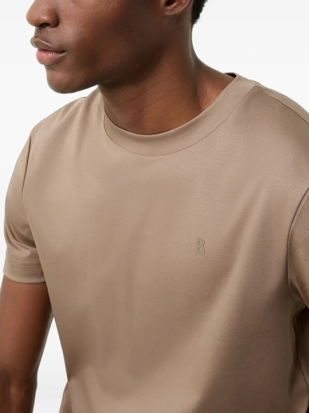 BOGNER Ryan logo-patch T-shirt Beige