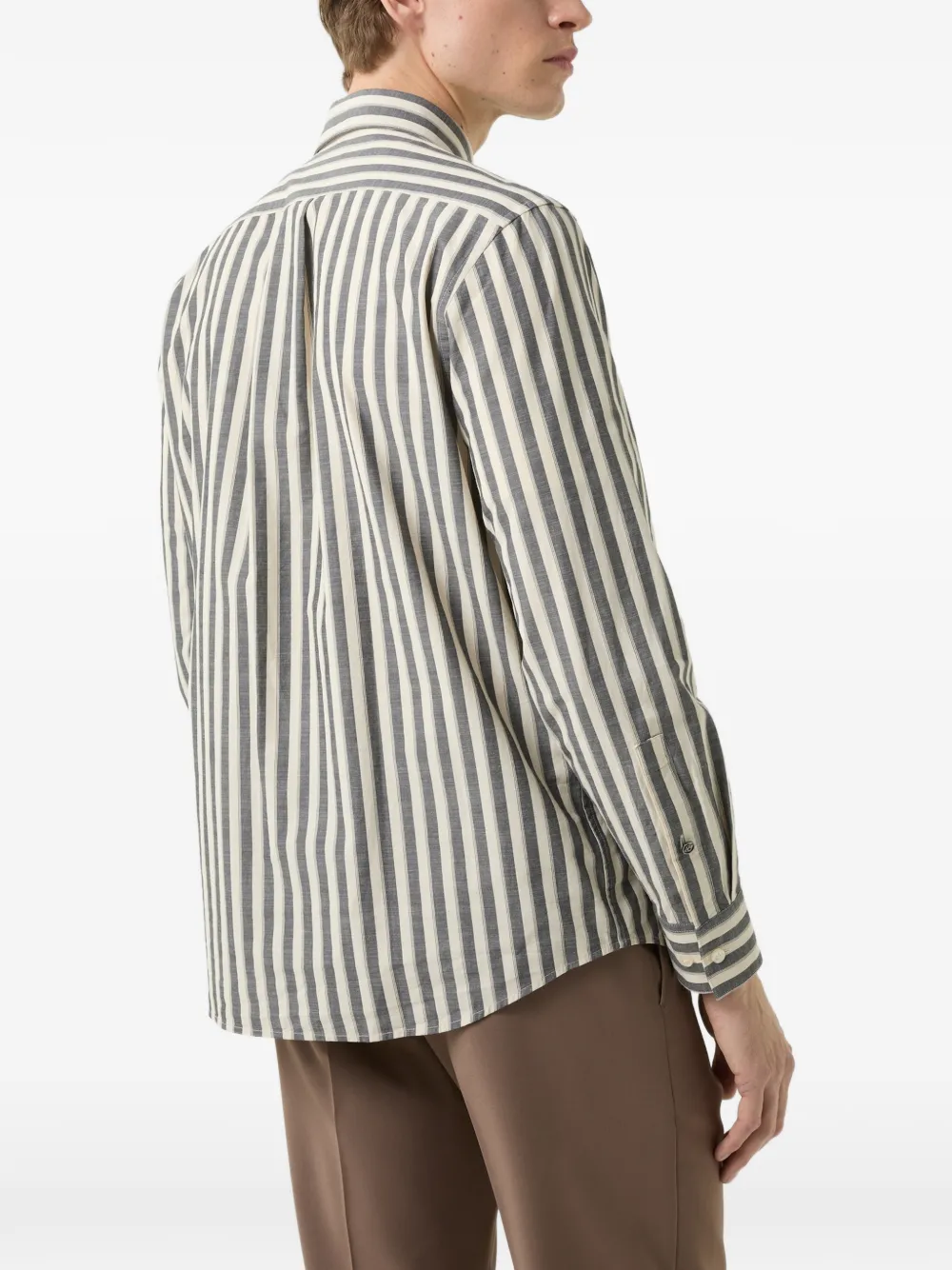 BOGNER Heiko stripe-print shirt Beige