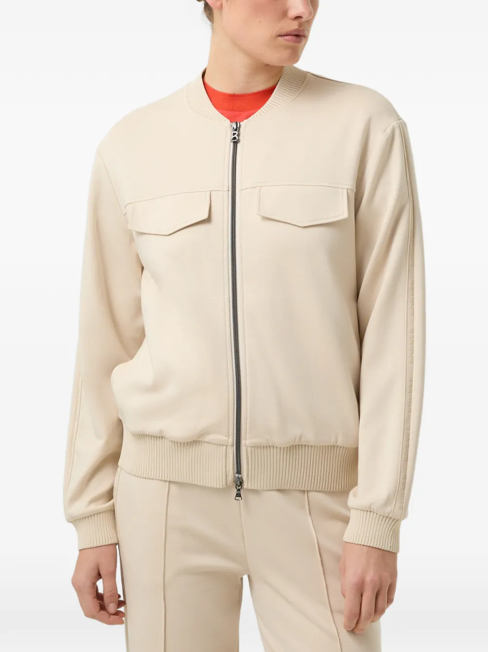 BOGNER Nika Bomberjacke mit Logo-Band - Nude