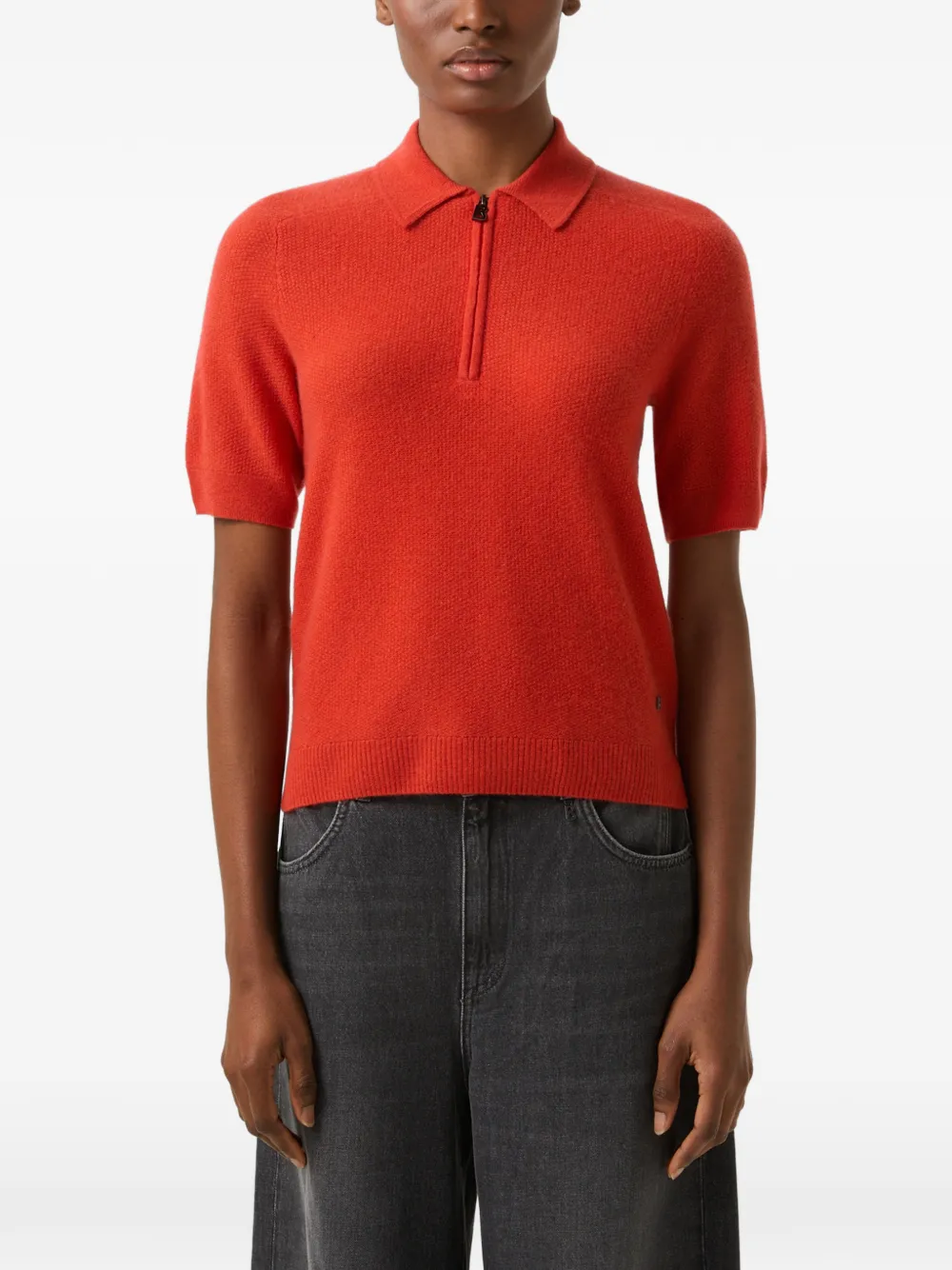 BOGNER Shari zip-up polo shirt Rood