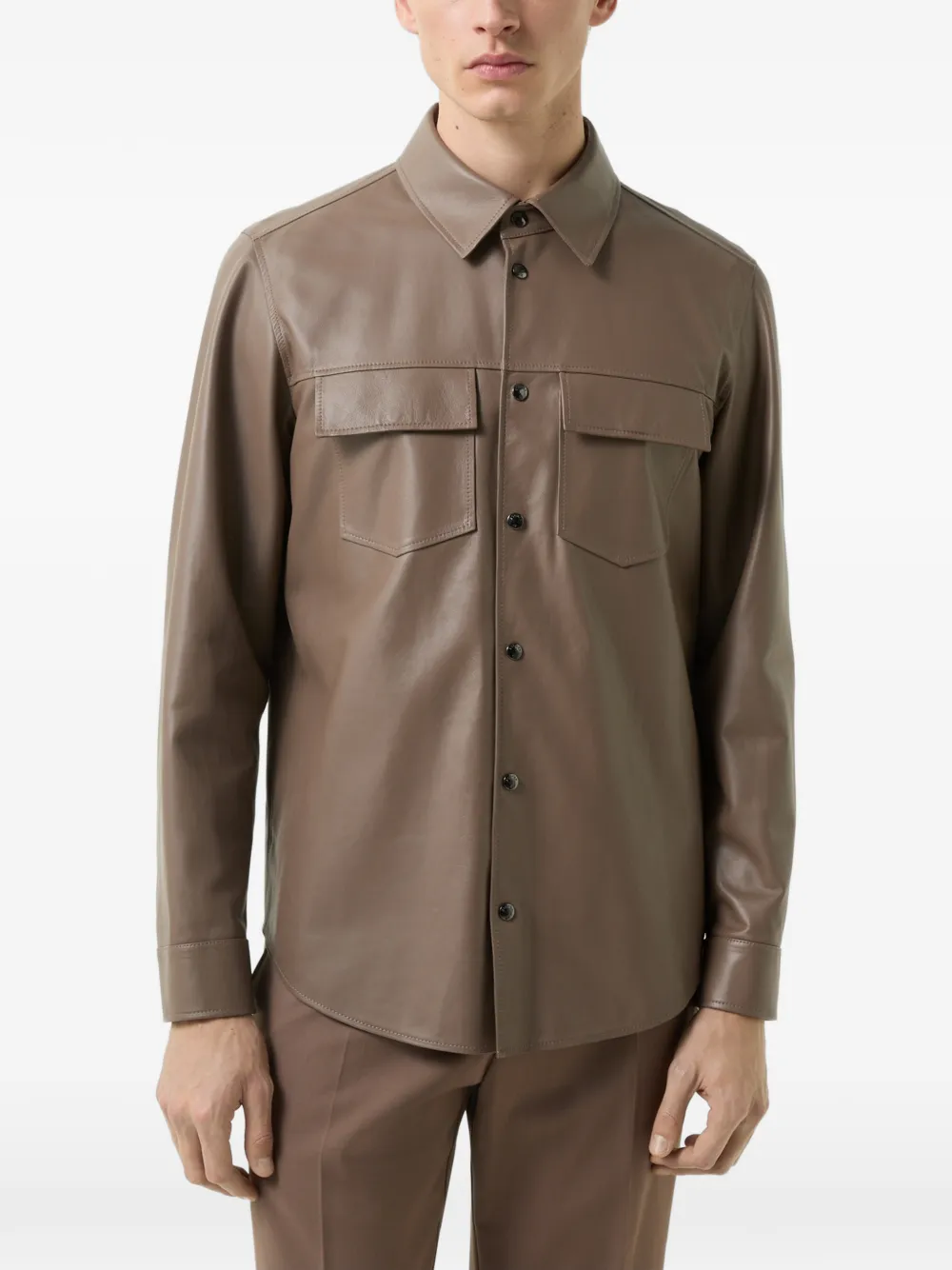 BOGNER Olli leather jacket Bruin