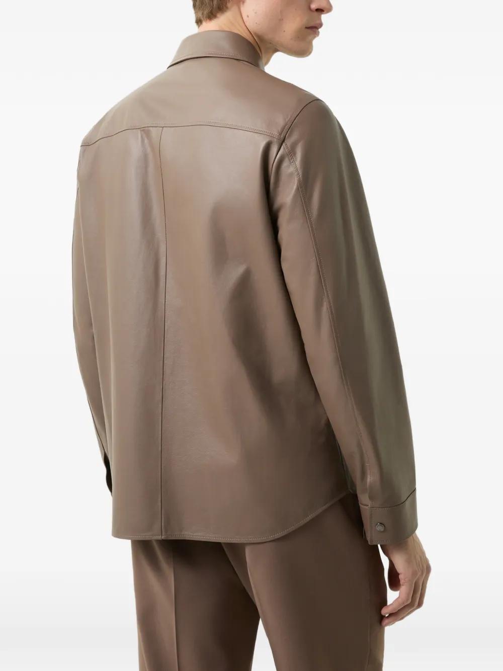 BOGNER Olli leather jacket Bruin