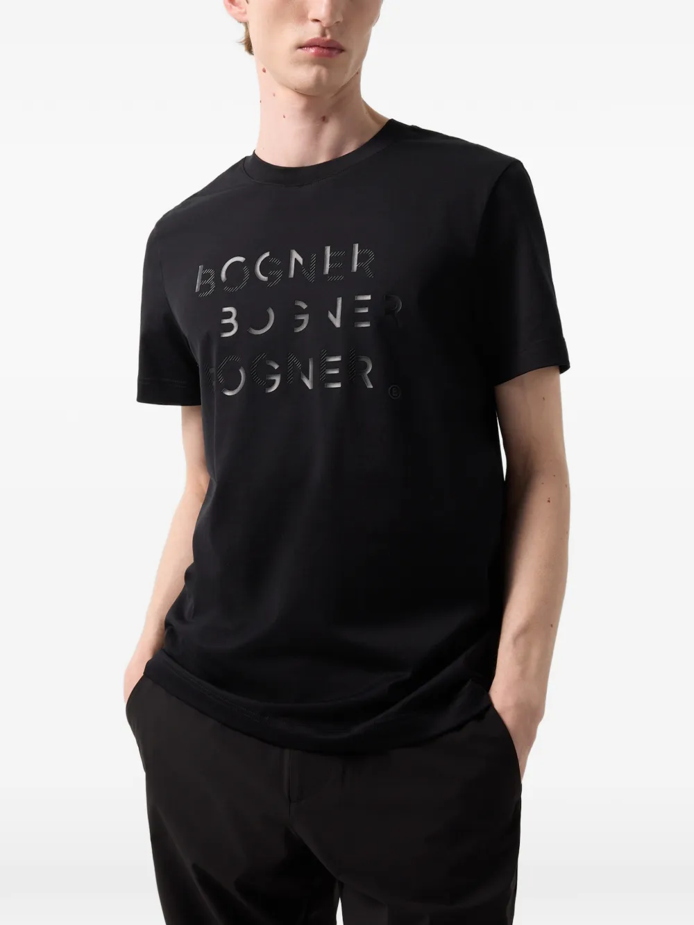 BOGNER Ryan logo-print cotton T-shirt Zwart