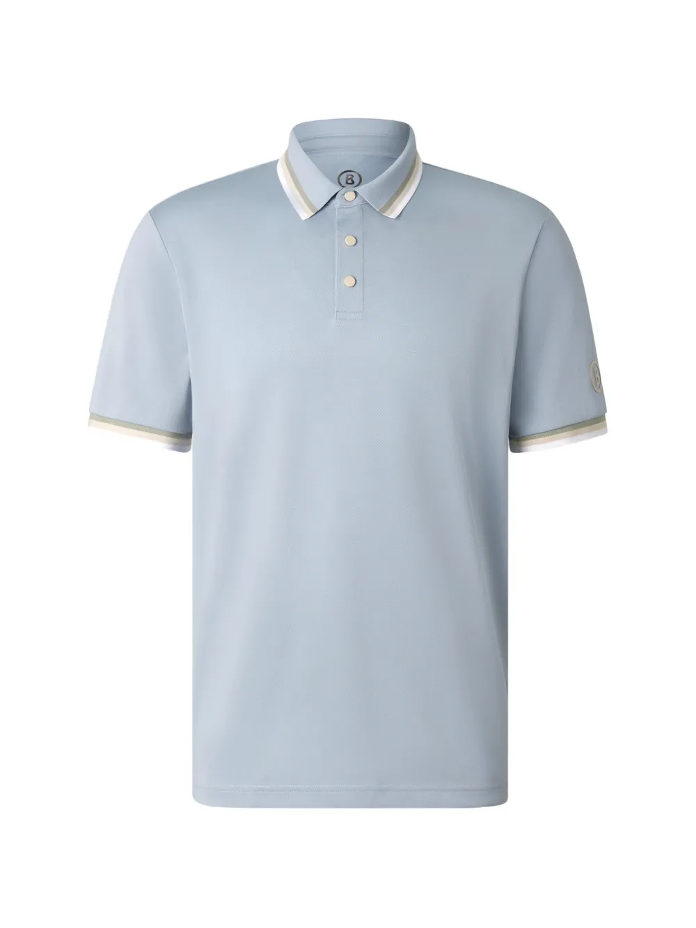 BOGNER Arik striped-trim polo shirt Blauw