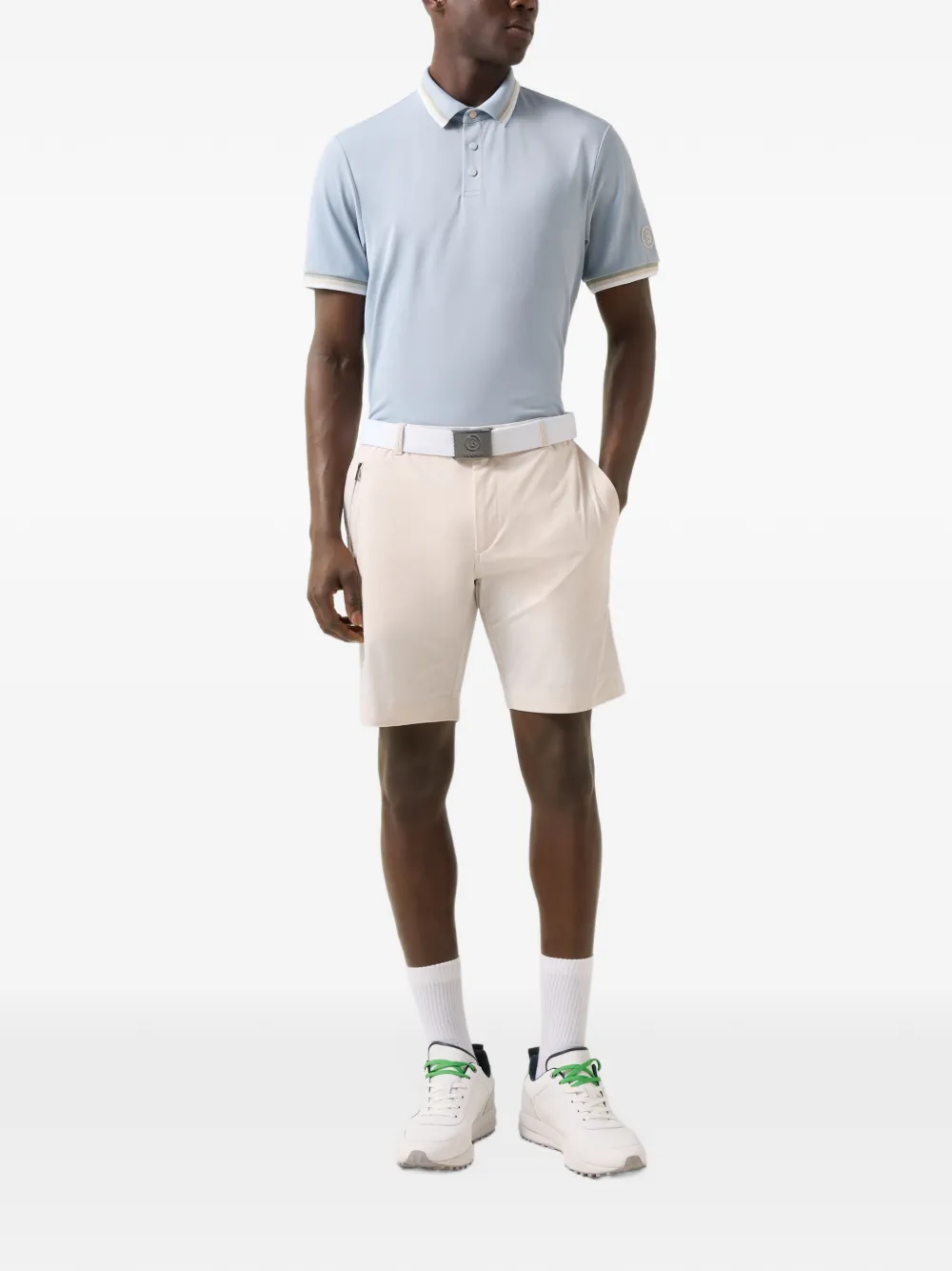 BOGNER Arik striped-trim polo shirt Blauw