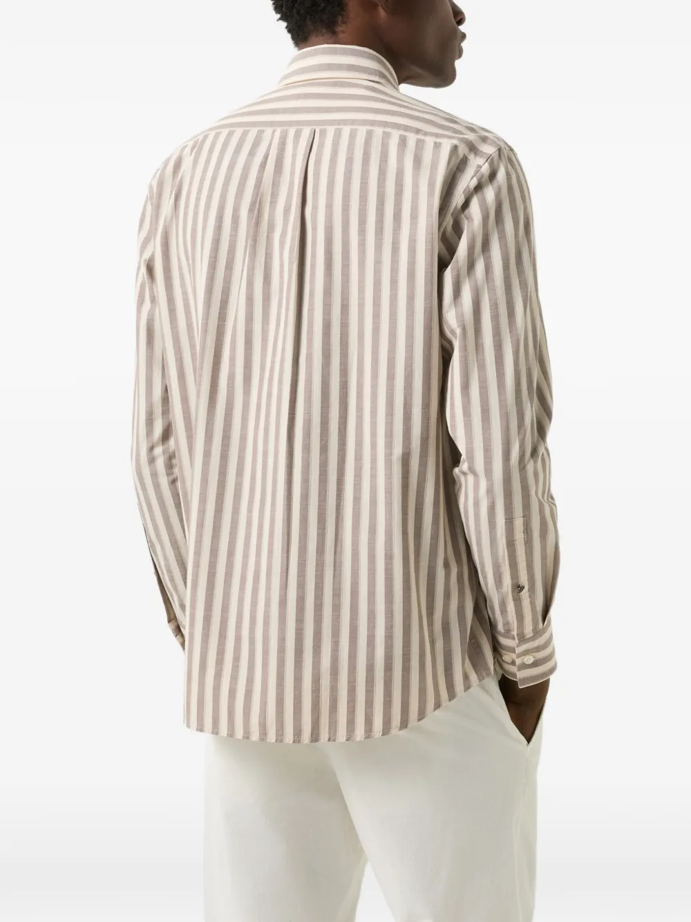 BOGNER Heiko striped cotton shirt Beige