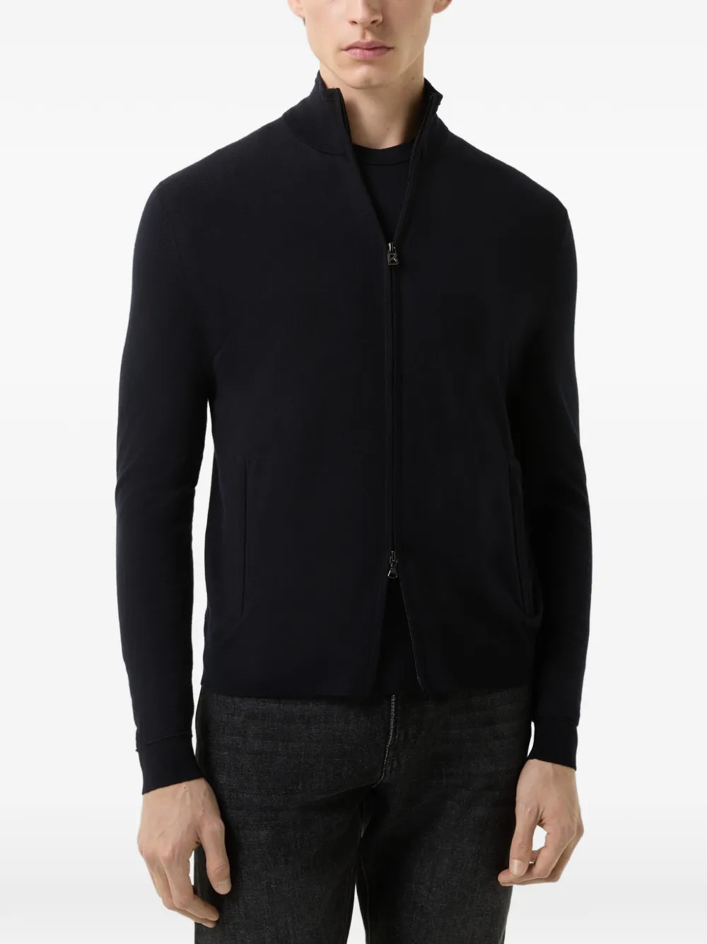 BOGNER Oscar zip-up cardigan Blauw