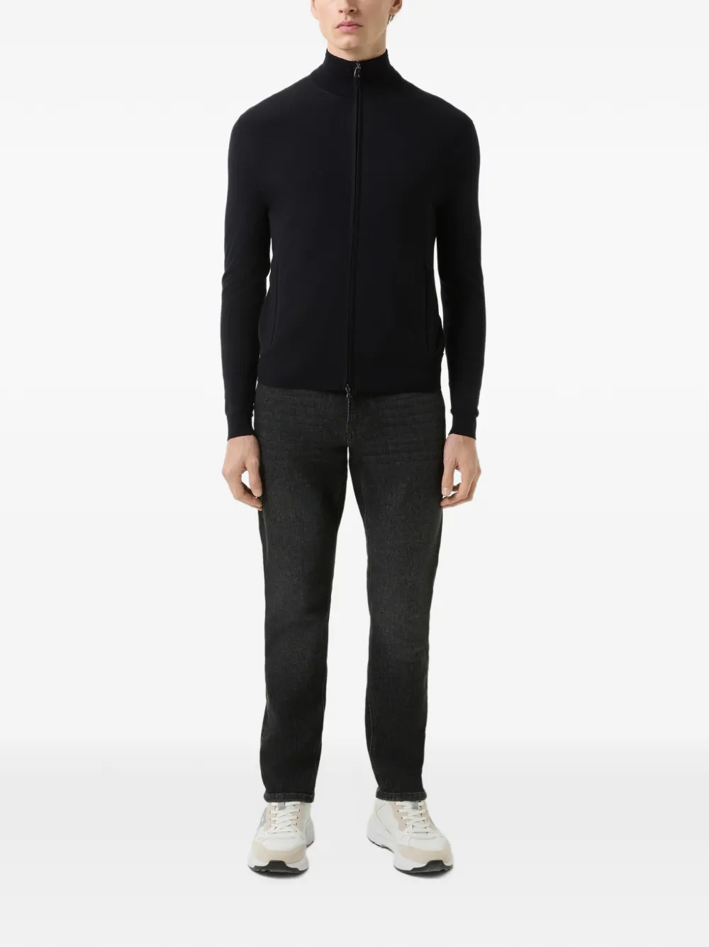 BOGNER Oscar zip-up cardigan Blauw