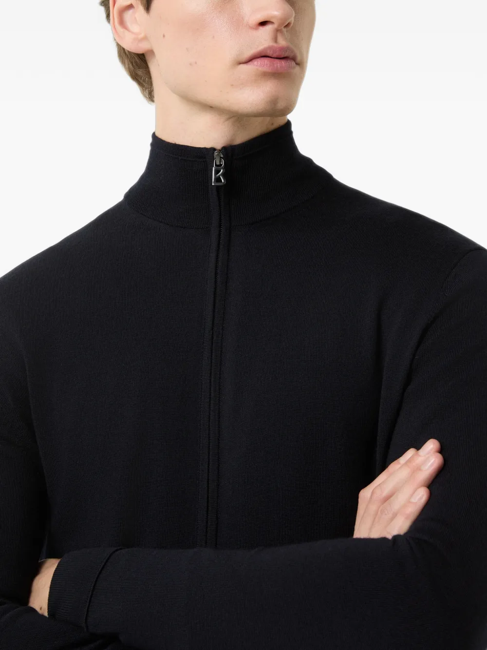 BOGNER Oscar zip-up cardigan Blauw