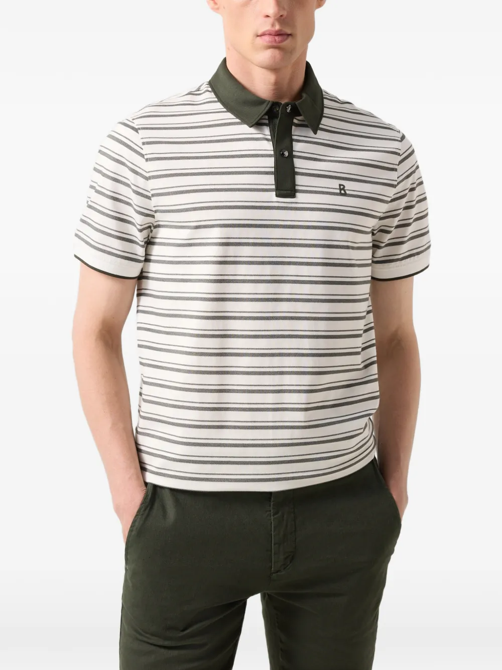 BOGNER Timo striped polo shirt Wit
