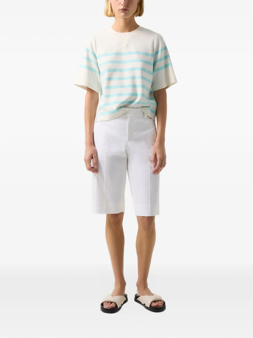 BOGNER Stacey striped T-shirt Wit