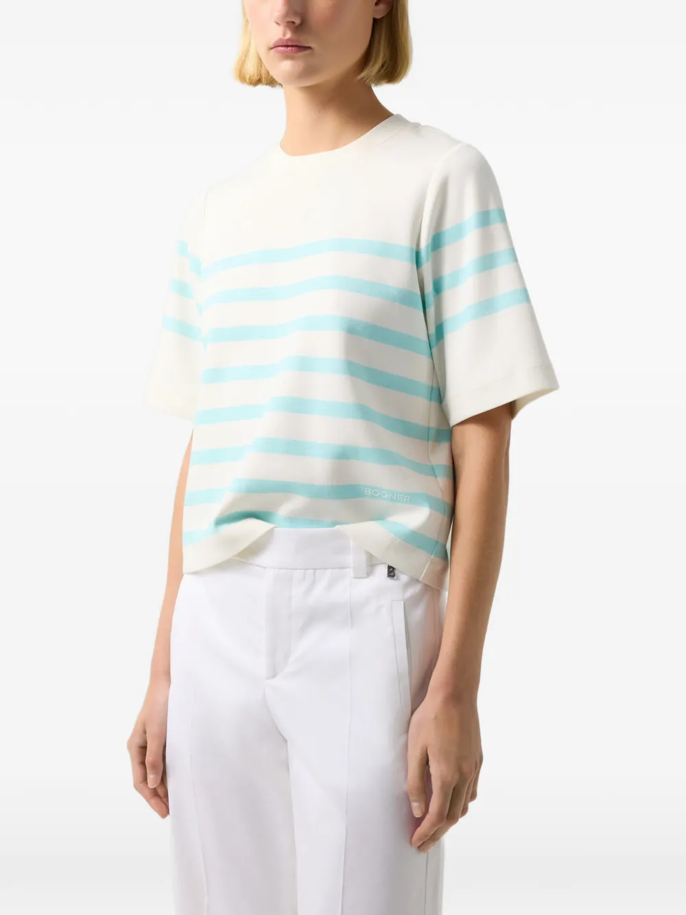 BOGNER Stacey striped T-shirt Wit