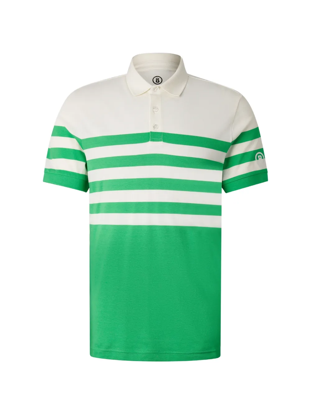 BOGNER Antonio striped piqué polo shirt Groen