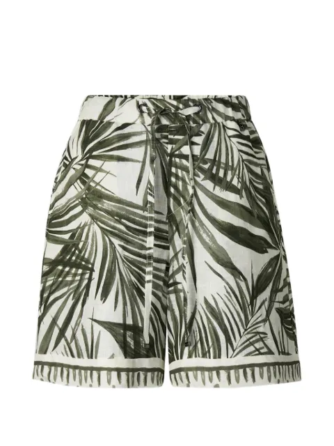BOGNER Carmel palm-print linen shorts