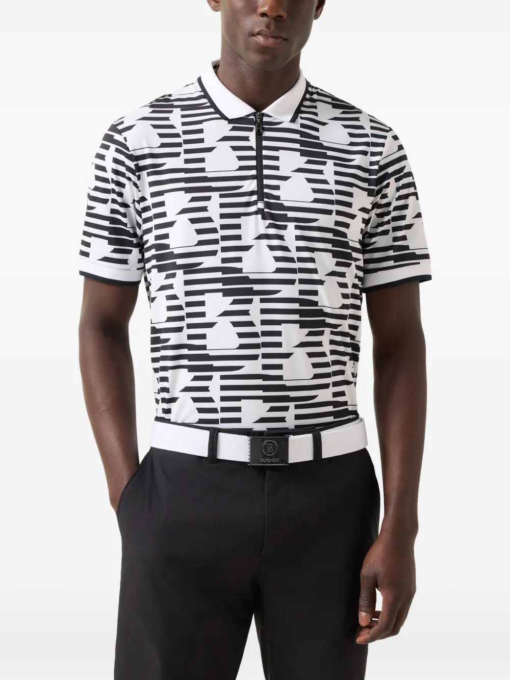 BOGNER logo-print Valentin polo shirt Wit
