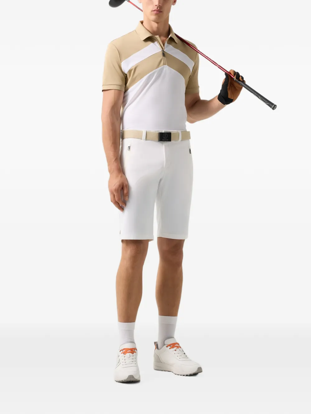 BOGNER Cuno colour-block polo shirt Beige