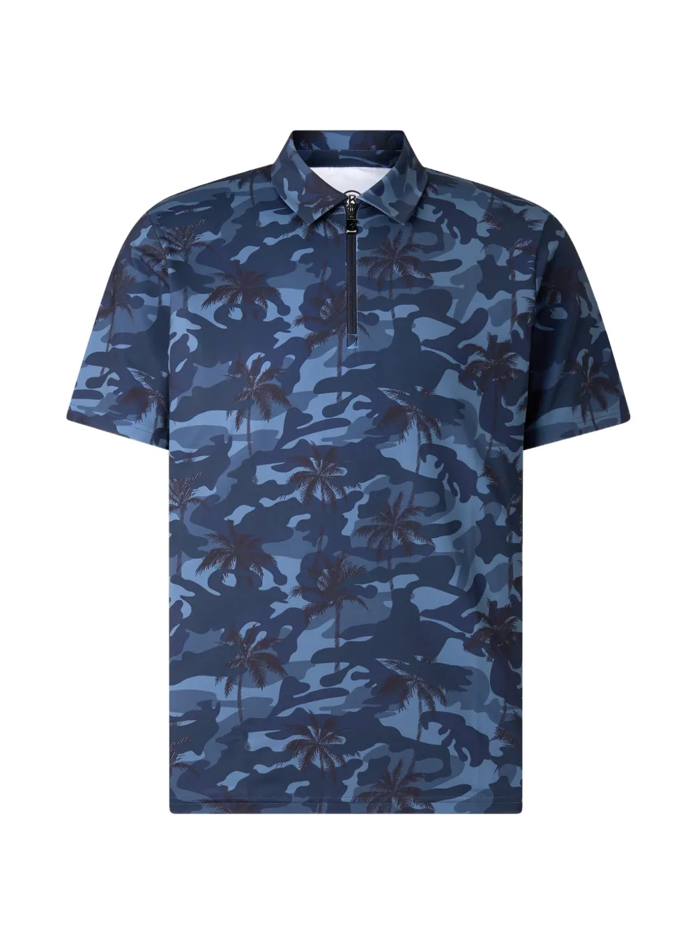BOGNER Taron camouflage palm-print polo shirt Blauw