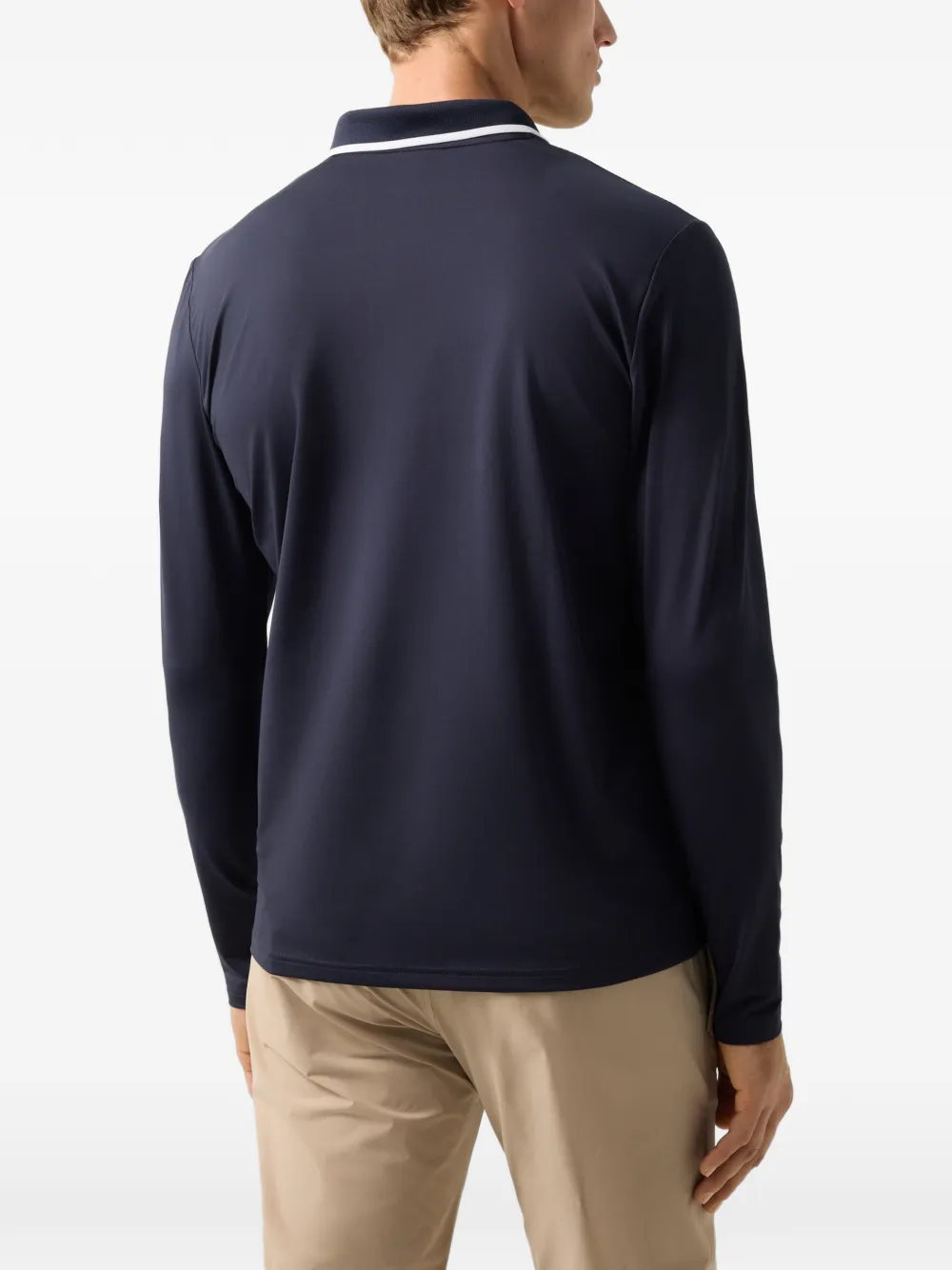BOGNER Jonah long-sleeve polo shirt Blauw
