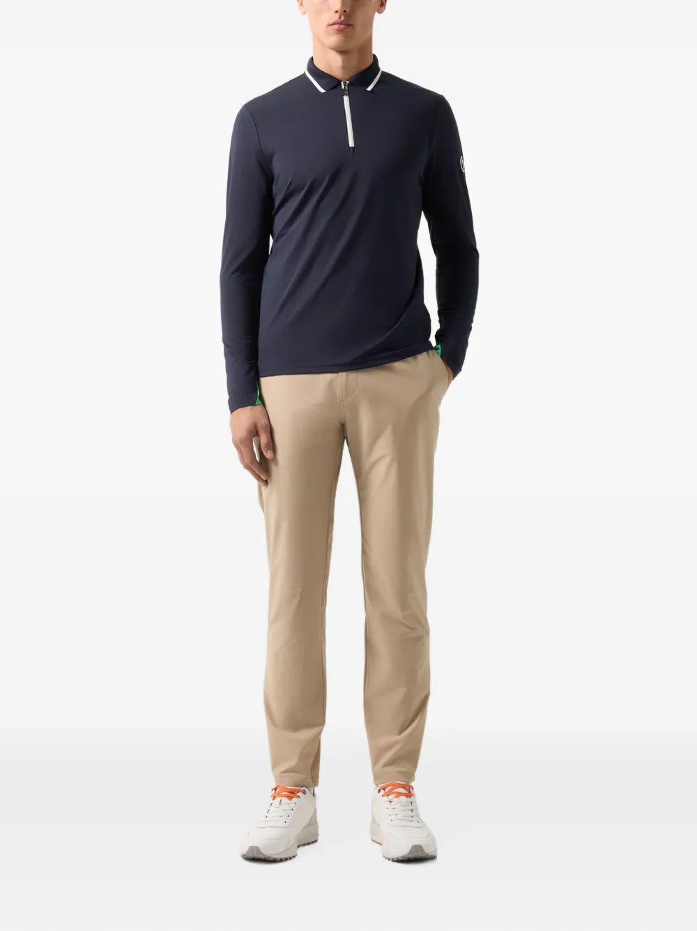 BOGNER Jonah long-sleeve polo shirt Blauw