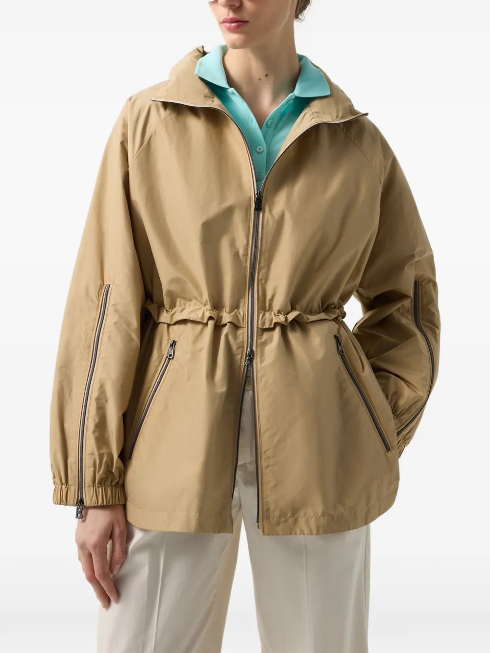 BOGNER Noelle drawstring fitted jacket Beige
